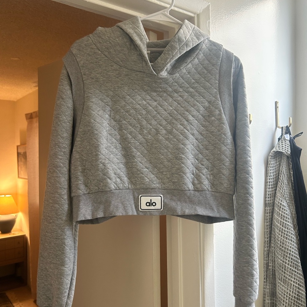 ALO Yoga Gray Quilted Women's Hoodie